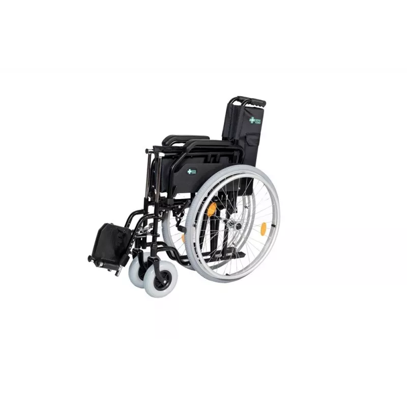 Silla de ruedas manual REHA FUND RF-1 Cruiser, ancho de asiento 48 cm, plegable, 4 ruedas, carga máx. 120 kg