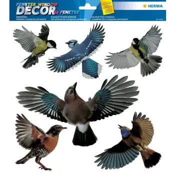 Pegatina decorativa HERMA 15539 film multicolor despegable pájaro