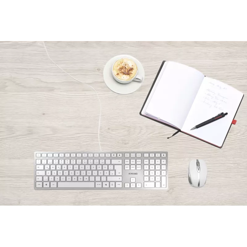 Teclado CHERRY KC 6000 slim universal USB QWERTZ alemán plateado
