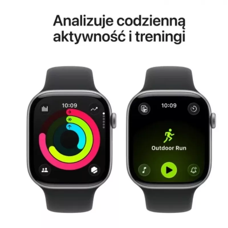 Watch Series 11 GPS+Cellular 46mm Caja de aluminio gris espacial con correa deportiva negra - M/L