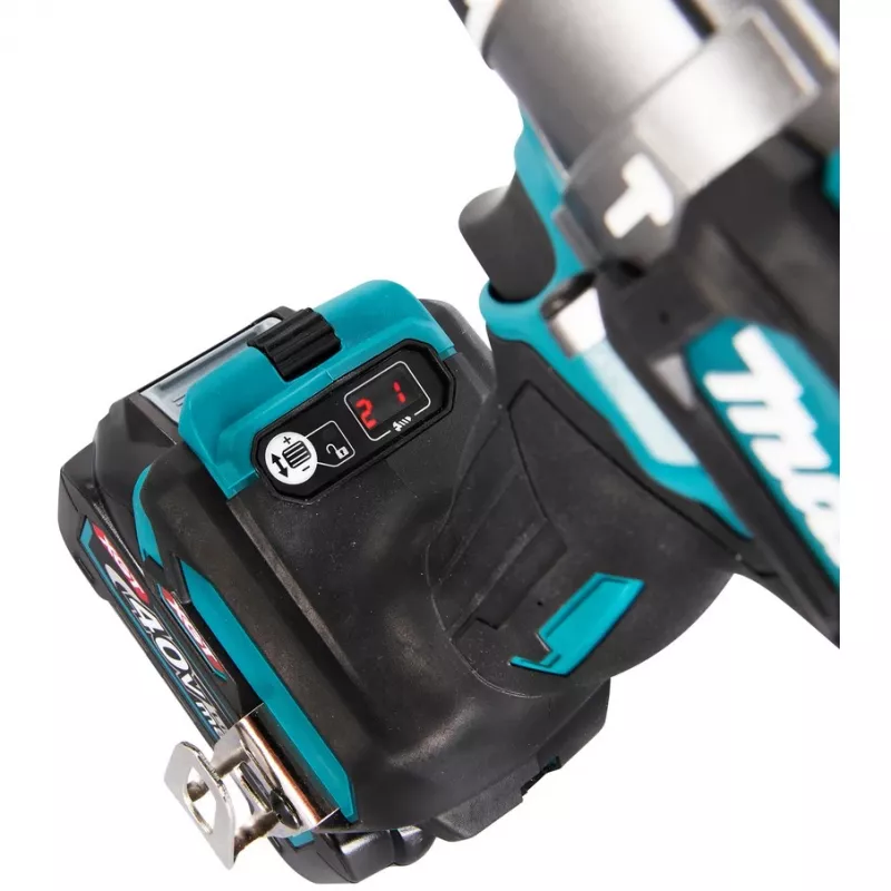 Makita HP001GD201 XGT taladro atornillador percutor a batería 40 V, 2 baterías, cargador