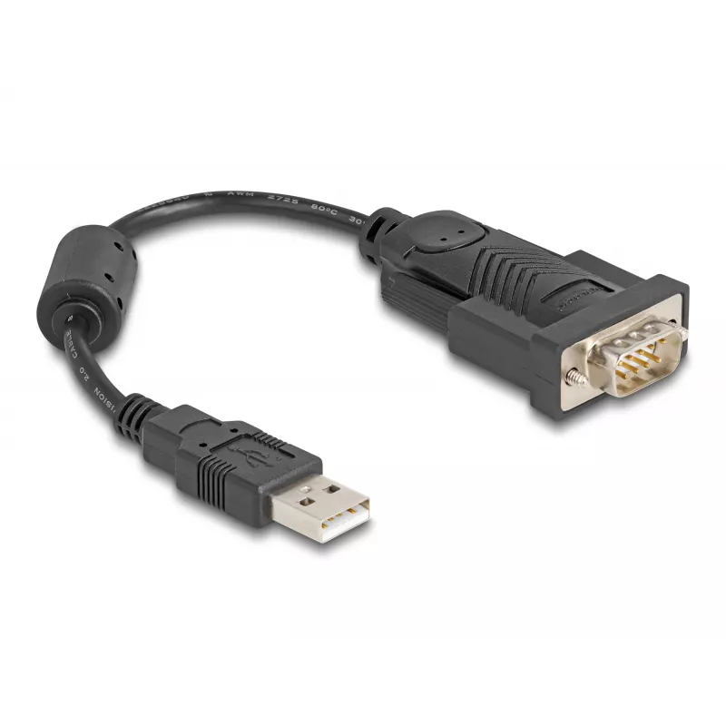 Cable serie DeLOCK 61549 negro 0,25 m USB Type-A RS-232
