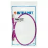 Cable de red patch Intellinet, Cat6, 0,5 m, rojo, cobre, S/FTP, LSOH / LSZH, PVC, RJ45, contactos bañados en oro, funda antirrotura, con funda, garantía de por vida