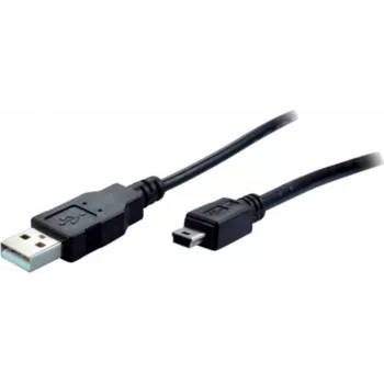 Cable USB S/CONN 14-16045 3 m Mini-USB B USB A negro