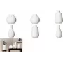 Jarrón ritzenhoff & breker SANREMO 300 mm blanco gres con estructura decorativa acanalada