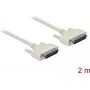 Cable serie DELOCK 84231, D-Sub 25 pines a D-Sub 25 pines, beige, 2 m
