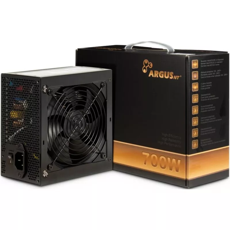INTER-TECH ArgusNT BPS-700 fuente de alimentación ventilador 120mm Active PFC 6xSATA 4x PCI-E 6+2 2x 4+4pin 80+ Bronze 230V EU (88882179)