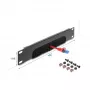 Cepillo pasacables DELOCK 10 pulgadas, abierto por abajo, 1U, metal, gris oscuro