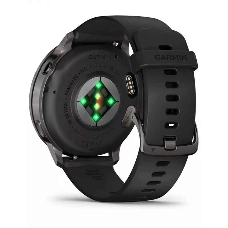 Garmin Venu 4 smartwatch, 45 mm, AMOLED de 1,4 pulgadas, GPS, negro