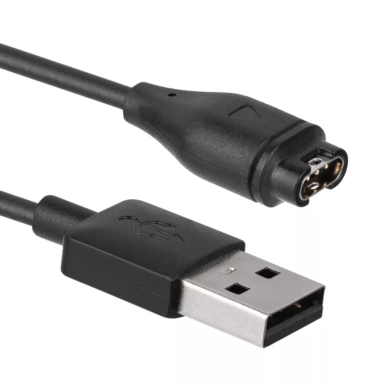 Cable de carga Akyga AK-SW-17 para smartwatches Garmin (Fenix 5/6/7, Vivoactive 3/4, Forerunner), USB, 1 m