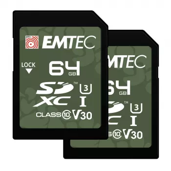 Memoria flash Emtec 64GB UHS-I U3 V30 Outdoor ECMSD64GXCU3ORP