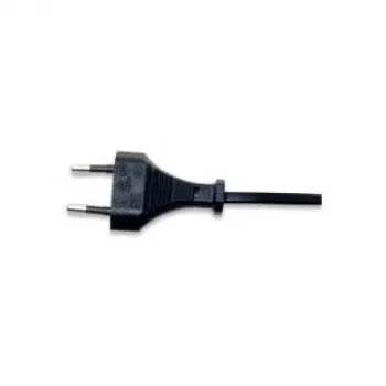 Manhattan Cable de alimentación, Euro 2 polos (CEE 7/16 Euro 8) conector macho a conector hembra C7 (cable de ocho), 1,8 m, 2,5 A, Negro, cable, garantía de por vida