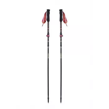 Bastones de trekking Viking Kettera Pro Lady — bastones de trekking para mujer, ajustables, par, negro/fucsia