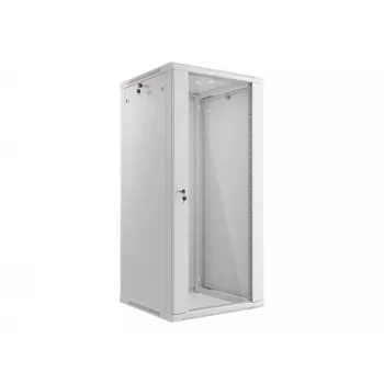 Armario de instalación de pared Lanberg 19'' 27U 600x600 mm gris (puerta de cristal)