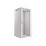 Armario de instalación de pared Lanberg 19'' 27U 600x600 mm gris (puerta de cristal)