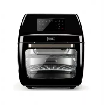 Freidora de aire Black & Decker BXAFO1200E — 12 L, 1700 W, control táctil, 40–200 °C, asador giratorio, hornear y freír