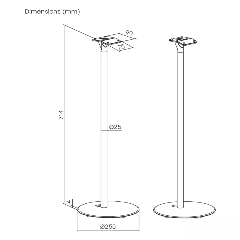Soporte de suelo para Sonos® ERA 300, Maclean, MC-995