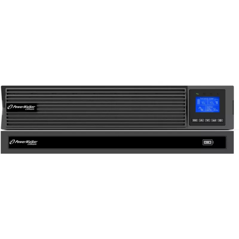 SAI en rack Powerwalker Vfi 3000 Licr Iot PF1 ON-LINE 3000VA 8X IEC C13 USB-B RS-232 LCD 2U