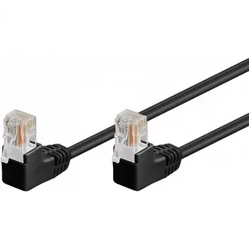 Wentronic 96090 cable de parcheo, conector/conector RJ-45, Cat5e, U/UTP, negro (96090)