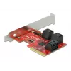 Tarjeta SATA PCI Express x4 DeLOCK 6 puertos formato Low Profile