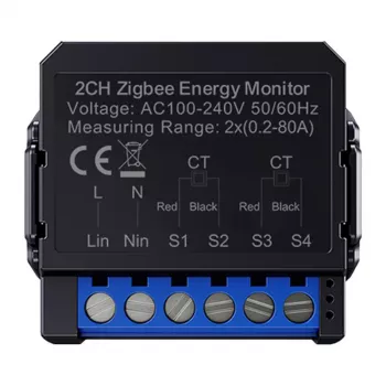 Medidor de energía bidireccional inteligente Avatto ZWPM16-2 ZigBee — monitorización de consumo y generación