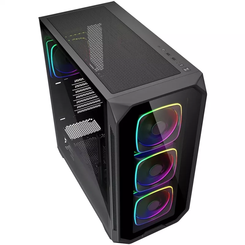 Caja de PC Sharkoon AK5G RGB Midi Tower Negra