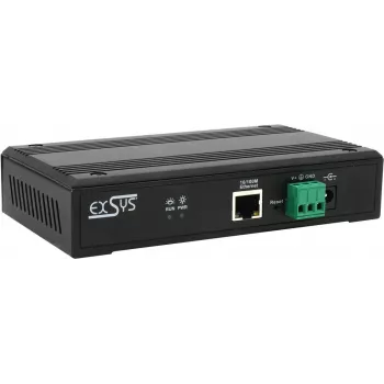 Servidor de dispositivos serie Exsys EX-61004 — 4 puertos RS232/422/485, fuente de alimentación incluida