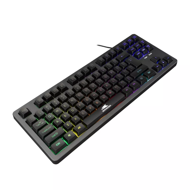 Teclado con cable Baracuda Krill negro KRILL-B — diseño compacto, distribución US