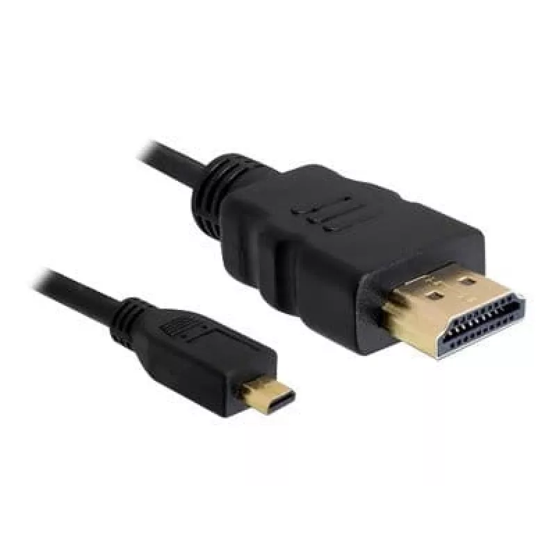 DeLOCK - Cable de vídeo/audio - HDMI - 32 AWG - HDMI, 19 polos (M) - 19 polos Micro-HDMI (M) - 3 m (82663)