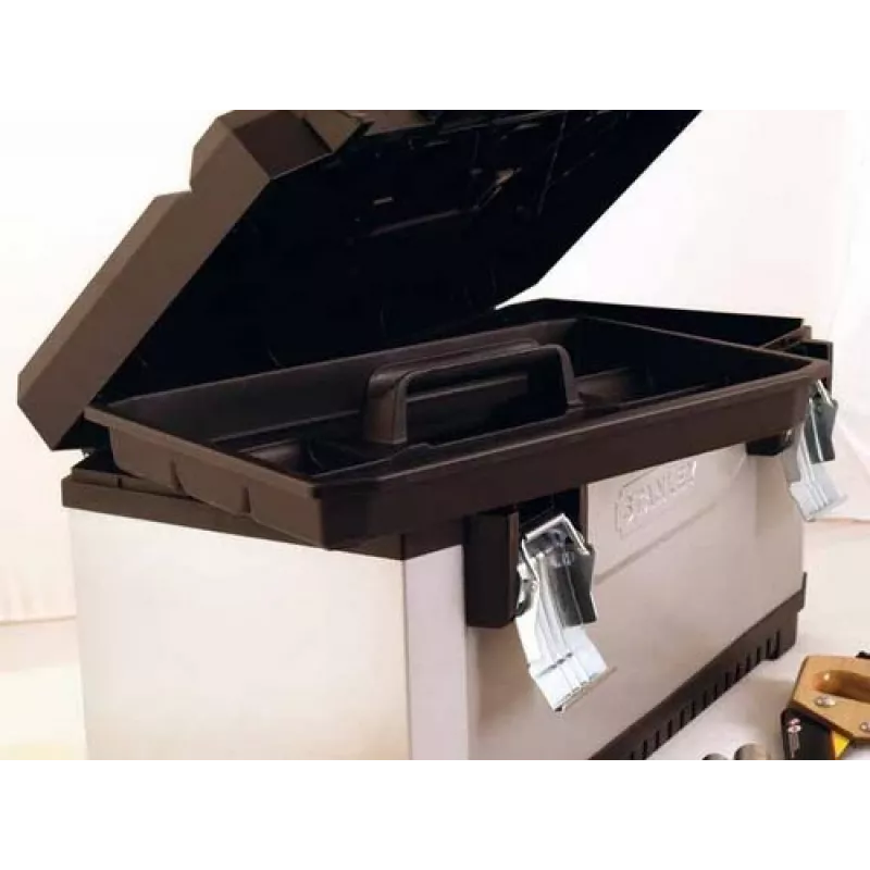 Caja de herramientas/pequeñas piezas Stanley 1-95-616 negra, gris