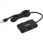 Yenkee YHB 4341BK hub USB 3.0 de 4 puertos con entrada de alimentación Micro USB