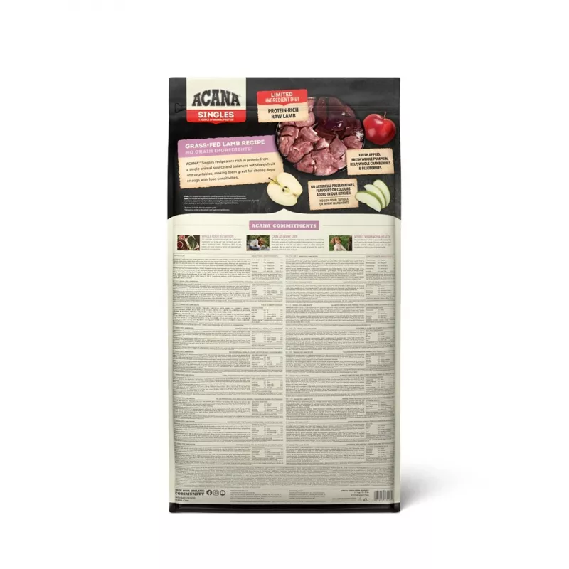 ACANA Singles Cordero alimentado con pasto - Pienso para perros - 17 kg