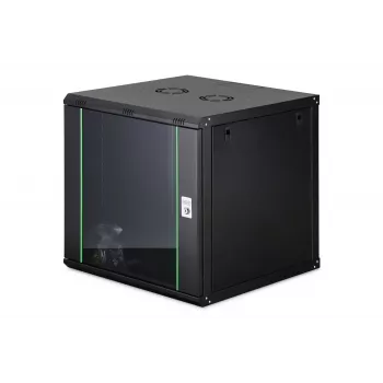Caja de red de montaje en pared DIGITUS Dynamic-N DN-37111 — 12U, 600 x 600 mm, IP20, cerradura con llave