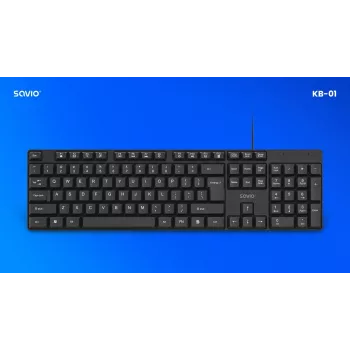 Savio KB-01 Teclado Home/Office USB QWERTY US Inglés Negro
