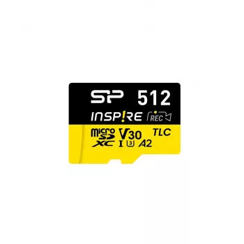 Tarjeta de memoria Silicon Power Inspire 512 GB MicroSDXC V30 UHS-I U3 A2 4K + Adaptador (SP512GBSTXLA2V1NSP)