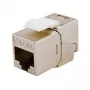 Jack Keystone Cat.6A blindado extraplano, EQUIP 767223, sin herramientas, RJ-45, plano, plata, 8 uds.