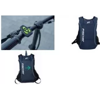 Mochila FISCHER 50397 azul oscuro con función de intermitencia intermitentes izquierdo y derecho