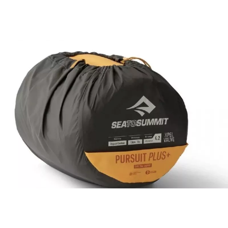 Sea To Summit Pursuit Plus autoinflable - grande - esterilla aislante, amarillo
