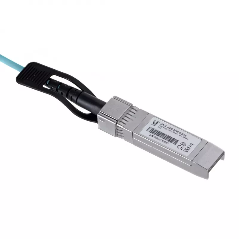 Cable de fibra óptica/AOC UBIQUITI UACC-AOC-SFP10-5M SFP+ a SFP+, 10 Gbit/s, 5 m, 850 nm, funda de PVC, aguamarina