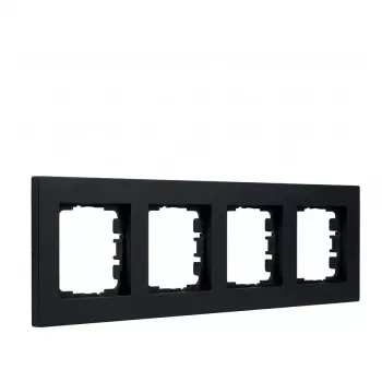 Marco embellecedor 4 elementos Gira 021409 para sistemas de interruptores modulares, montaje de 4 elementos