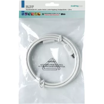 Cable coaxial Axing BAK 350-80 3,5 m IEC blanco