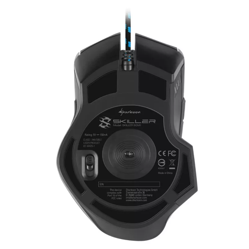 Sharkoon Skiller SGM1 ratón gaming diestro USB Type-A óptico 10800 DPI
