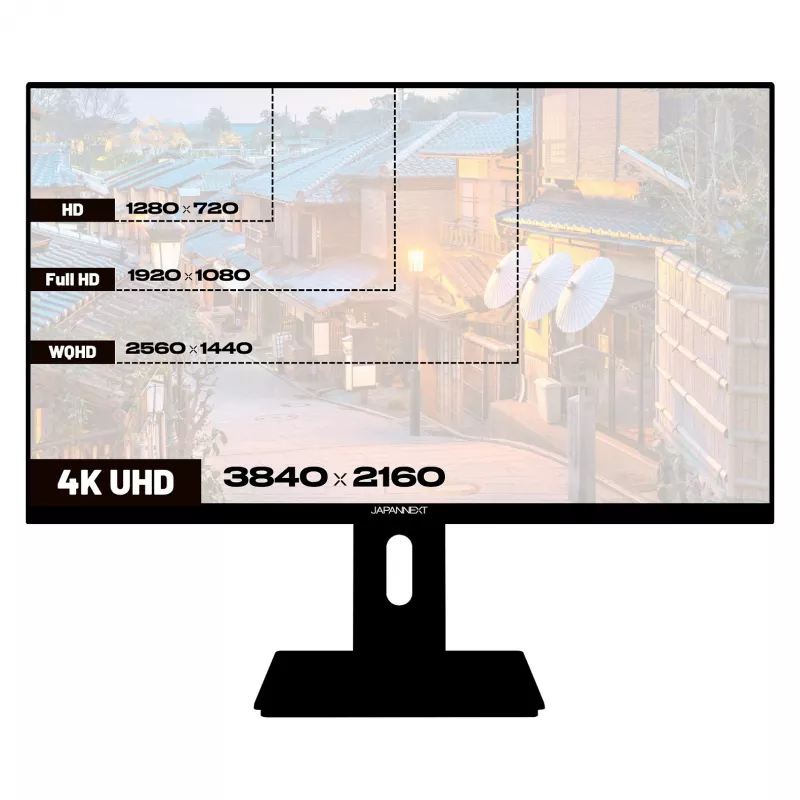 JAPANNEXT monitor 4K UHD 60,45cm (23,8) 3840x2160 píxeles, panel IPS, 8 ms, 60 Hz, AMD FreeSync, HDMI, DisplayPort (JN-IPS2380UHDR-C65W-HSP)