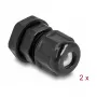 Prensaestopas DeLOCK EX M12 negro 2 uds. poliamida