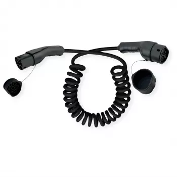 Cable de carga para vehículo eléctrico ROLINE Type 2 a Type 2 7,5 m 7,4 kW 32 A 250 V negro