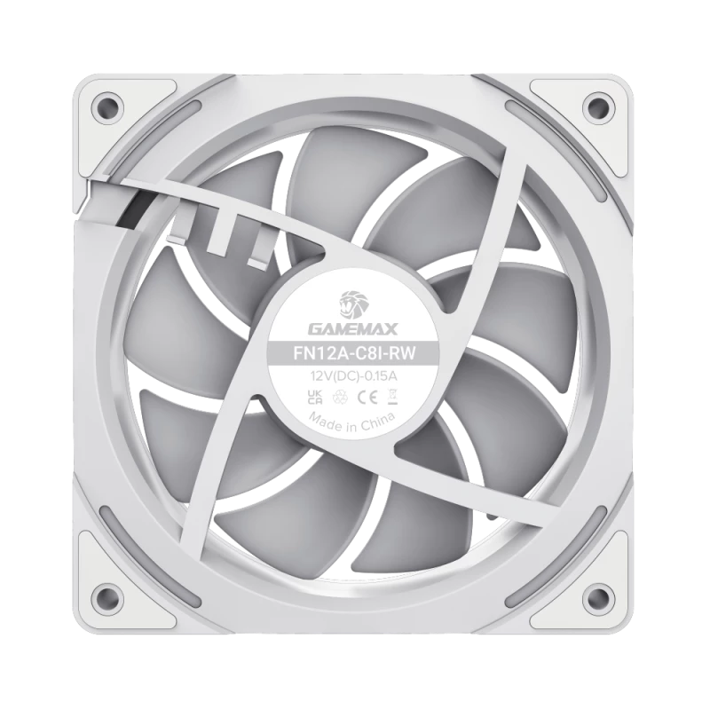 Gamemax | Ventilador de caja | KF300R BK | Blanco