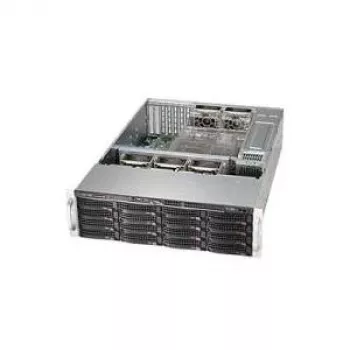 Super Micro Supermicro SC836 BE16-R920B - Rack - montaje en rack - 3U - ATX ampliado - SAS - hot-swap 920 vatios - negro - USB/Serial (CSE-836BA-R920B)