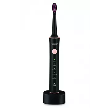 Cepillo de dientes eléctrico ZELMER ZTB2010K negro, recargable, diseño compacto