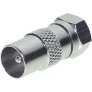 Adaptador ShiverPeaks 85323 conector macho IEC a conector hembra F para conexiones de TV/coaxiales