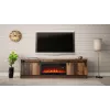 Mueble TV Cama Meble GRANERO con mueble de chimenea, 2000×567×350 mm, tablero de partículas/MDF, 2 puertas correderas, mate, madera vieja